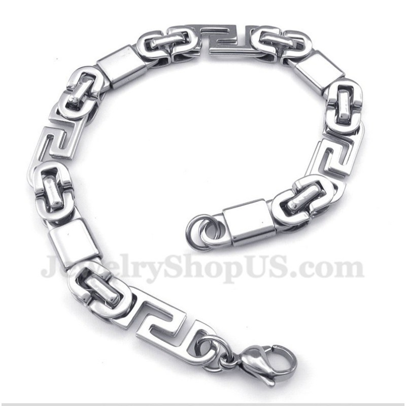 Men's Titanium Greek Meander Pattern Bracelet Men's Titanium Greek Meander Pattern Bracelet