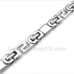 Men's Titanium Greek Meander Pattern Bracelet
