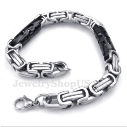 Men's Titanium Cylinder Black Bracelet