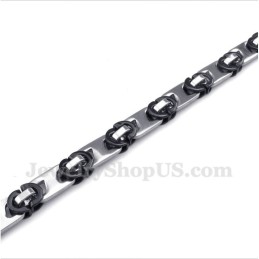 Men's Titanium Black Round Bracelet