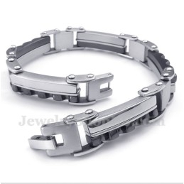 Men's Titanium Black Serrated Bracelet