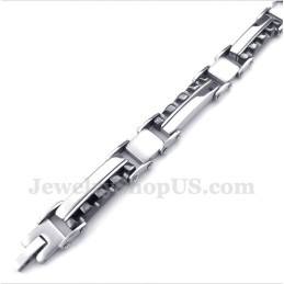 Men's Titanium Black Serrated Bracelet