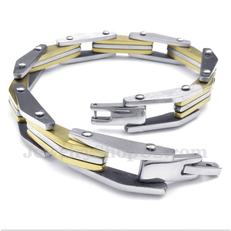 Men's Titanium Gold Bracelet Men's Titanium Gold Bracelet