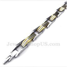 Men's Titanium Gold Bracelet