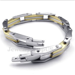 Men's Titanium Gold Bracelet