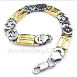 Men's Titanium Gold Bracelet