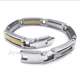 Men's Titanium Gold Bracelet
