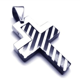 New Style Weave Cross Titanium Pendant