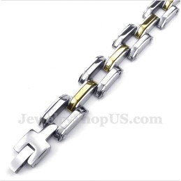 Men's Titanium Gold Bracelet