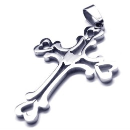 Sweet Heart Love Cross Titanium Pendant