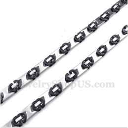 Men's Titanium Black Half Crescent Necklace