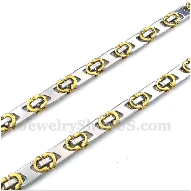 Men's Titanium Gold Half Crescent Necklace Men's Titanium Gold Half Crescent Necklace