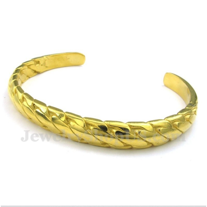 Men's Titanium Casted Gold Bracelet Men's Titanium Casted Gold Bracelet