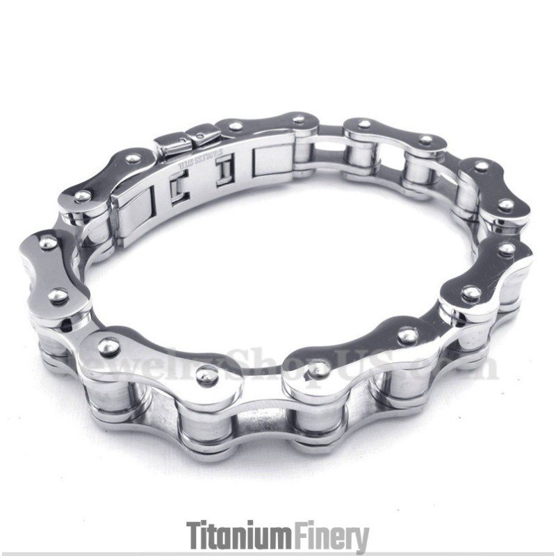 Men's Titanium Bicycle Chain Bracelet