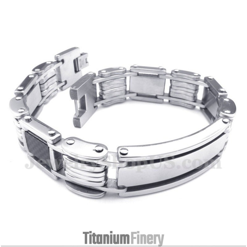 Men's Titanium Carbon Fiber Bracelet Men's Titanium Carbon Fiber Bracelet