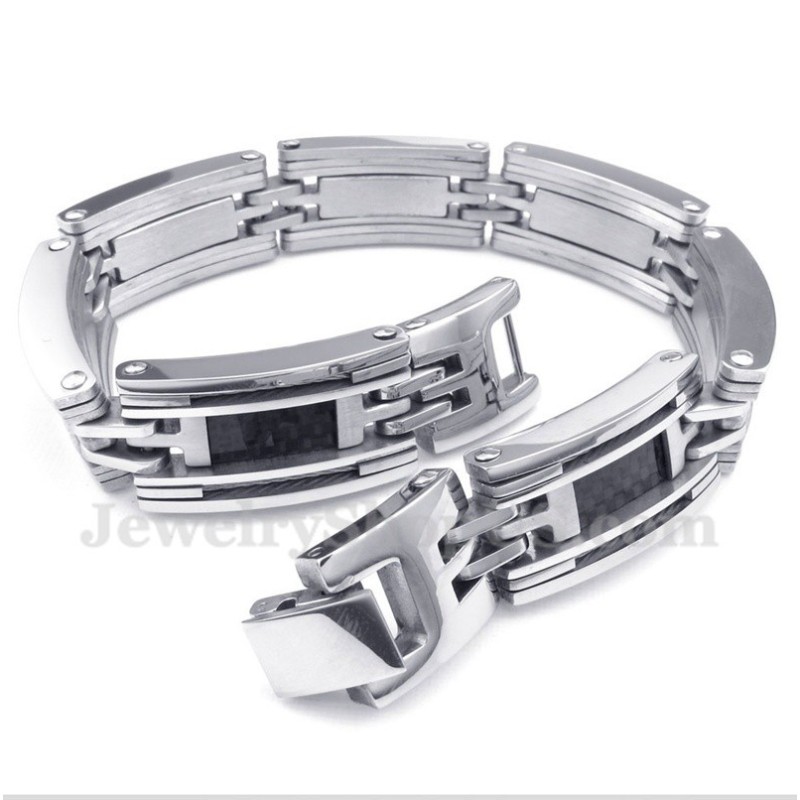 Men's Titanium Carbon Fiber Cable Bracelet Men's Titanium Carbon Fiber Cable Bracelet