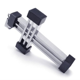 New Style Weave Cross Titanium Pendant (Black)