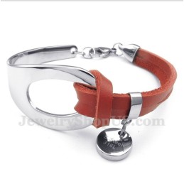 Men's Titanium Leather Bracelet