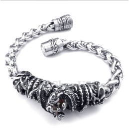 Men's Titanium Casted Red Diamond Bracelet