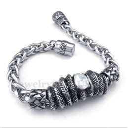 Men's Titanium Casted White Diamond Bracelet