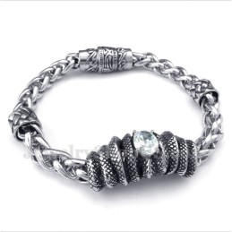 Men's Titanium Casted White Diamond Bracelet