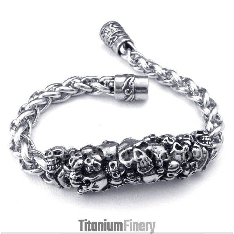 Men's Titanium Casted Skull Bracelet Men's Titanium Casted Skull Bracelet