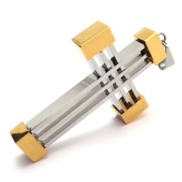 New Style Weave Cross Titanium Pendant (Gloden)