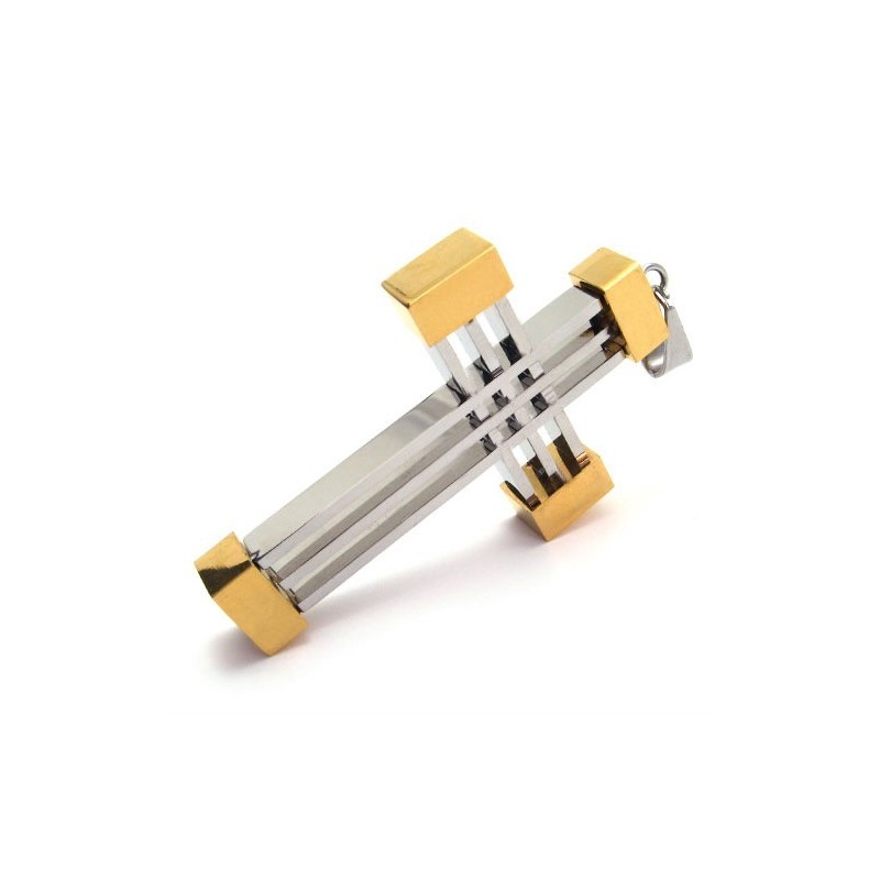 New Style Weave Cross Titanium Pendant (Gloden) New Style Weave Cross Titanium Pendant (Gloden)