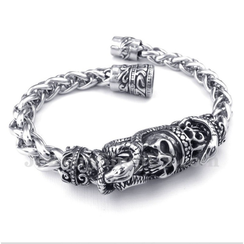 Men's Titanium Casted Skull Bracelet Men's Titanium Casted Skull Bracelet