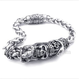 Men's Titanium Casted Skull Bracelet
