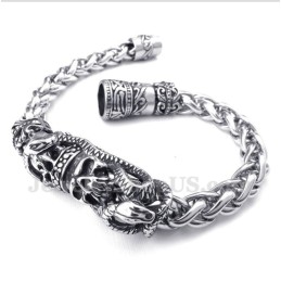 Men's Titanium Casted Skull Bracelet