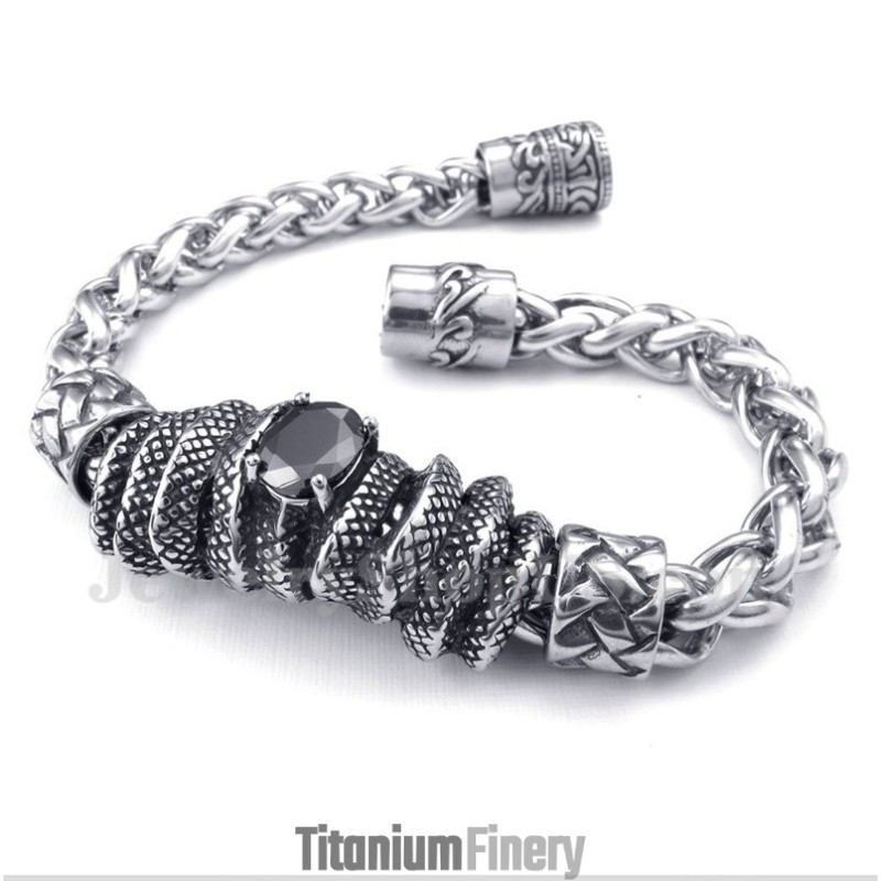 Men's Titanium Casted Black Diamond Bracelet Men's Titanium Casted Black Diamond Bracelet