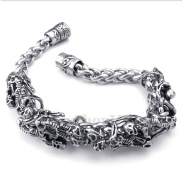 Men's Titanium Casted Skull Bracelet