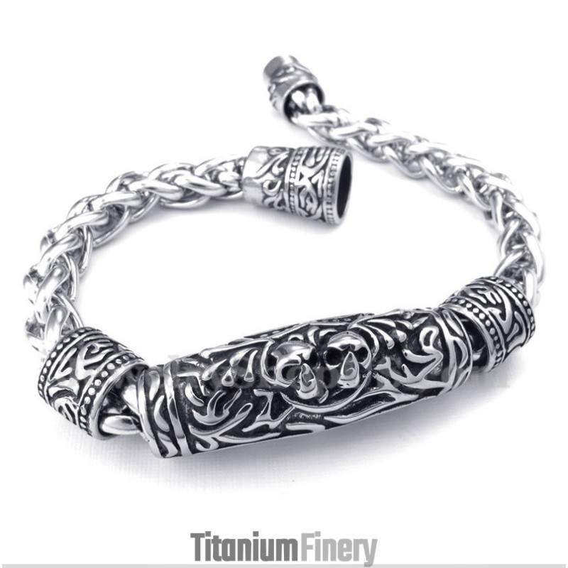 Men's Titanium Casted Skull Bracelet Men's Titanium Casted Skull Bracelet
