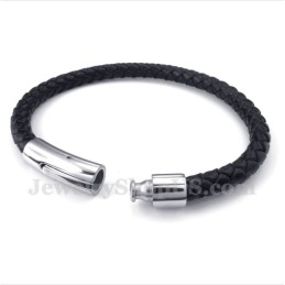 Men's Titanium Leather Bracelet