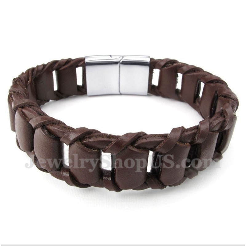 Men's Titanium Leather Bracelet Men's Titanium Leather Bracelet