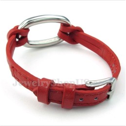 Men's Titanium Leather Bracelet