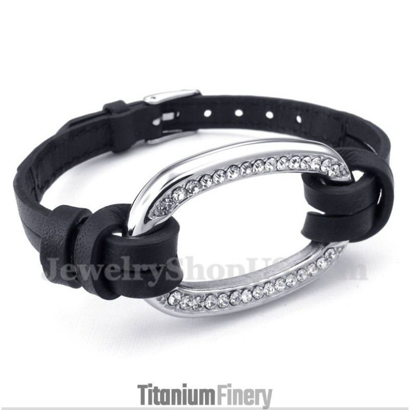 Men's Titanium Leather Bracelet Men's Titanium Leather Bracelet