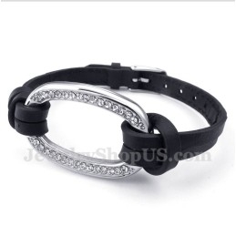 Men's Titanium Leather Bracelet