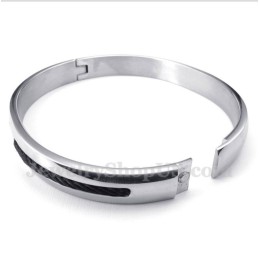 Men's Titanium Black Cable Diamond Bracelet