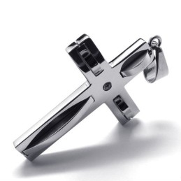 Fashion Wave Cross Titanium Pendant