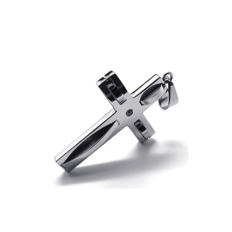 Fashion Wave Cross Titanium Pendant Fashion Wave Cross Titanium Pendant