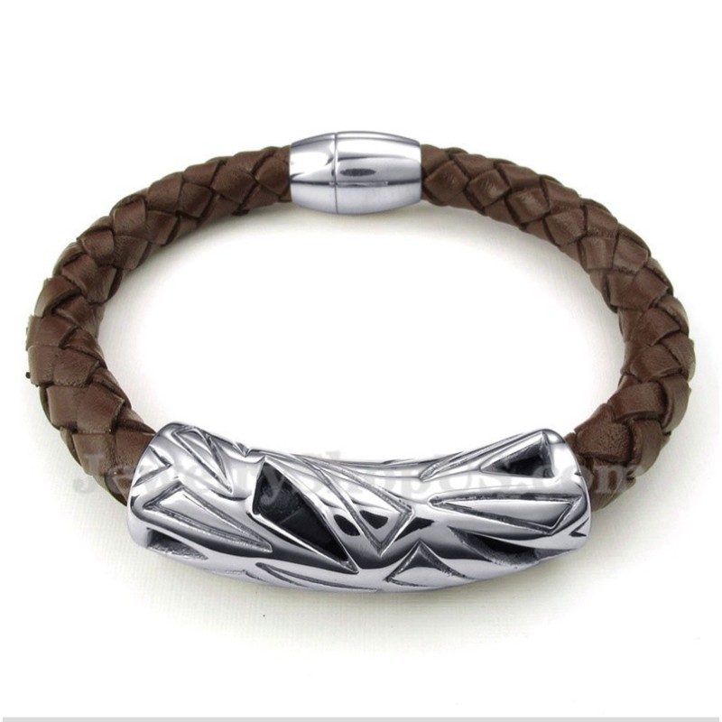 Men's Titanium Leather Bracelet Men's Titanium Leather Bracelet