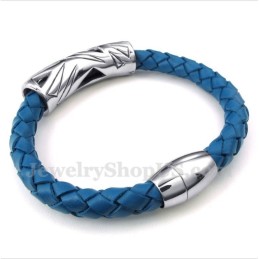 Men's Titanium Leather Bracelet