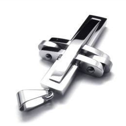 Rotatable Cross Titanium Pendant