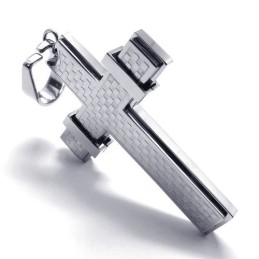 Fashion Cross Titanium Pendant (Silver)