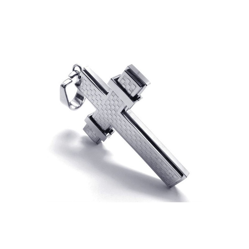 Fashion Cross Titanium Pendant (Silver) Fashion Cross Titanium Pendant (Silver)