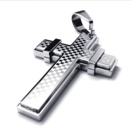 Fashion Cross Titanium Pendant (Silver)