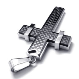 Fashion Cross Titanium Pendant (Black)