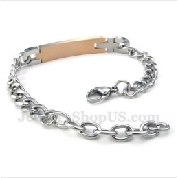 WoMen's Titanium Diamond Couple'S Bracelet